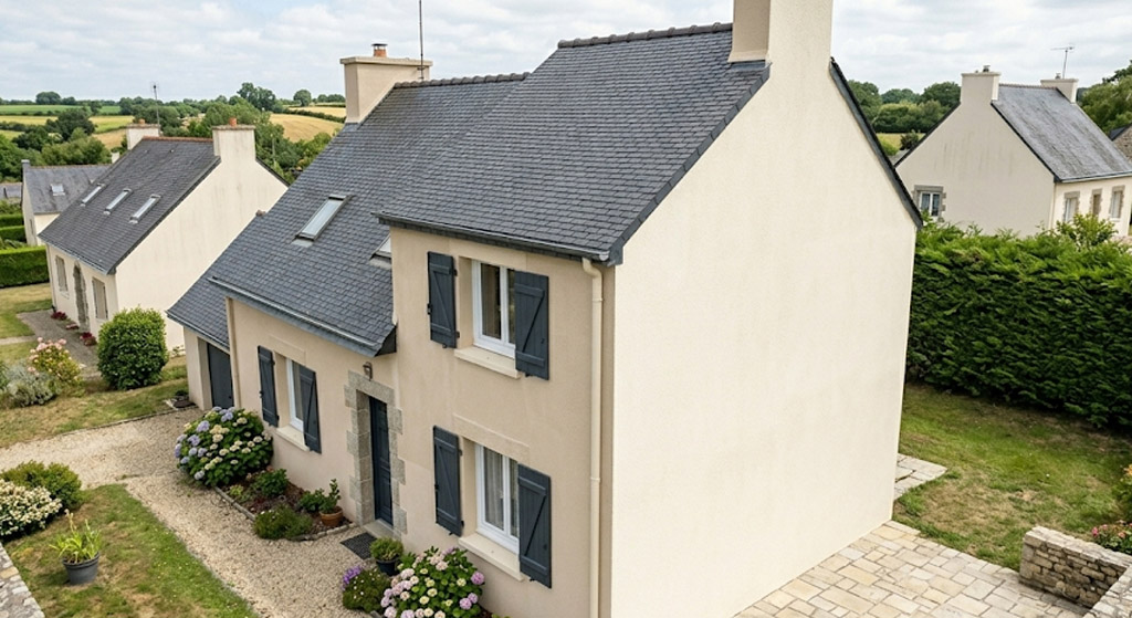 Façade après traitement professionnel de rénovation complète
